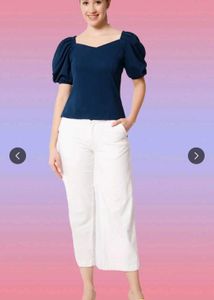 Puff Sleeve Square Neck Top