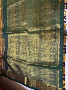 Kanchipuram Mustard Silk Saree