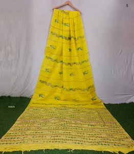 Elegant Hand Kantha Embroidered Saree