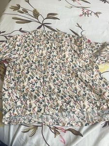 Floral Print Button-Up Top