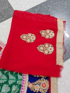 Green &amp; Red rajputi poshak without silai