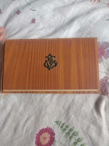 Vintage Wooden Jewelry Box with Accessories