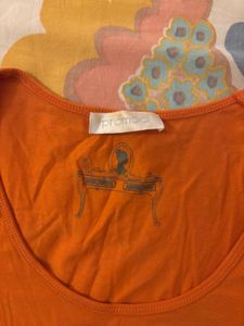 promod Chic Orange Long Sleeve T-Shirt
