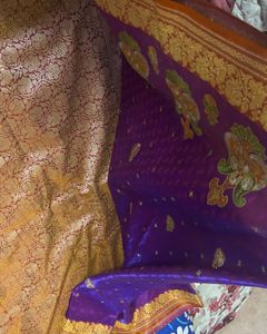 Vibrant Purple Paisley Saree