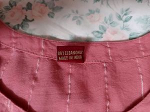 baby Pink Embroidered Kurta