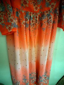 Libas Orange Floral Print gown