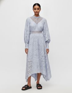 AllSaints Gen Broderie long sleeve dress