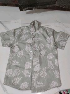 Men's Tropical Leaf Print Shirt