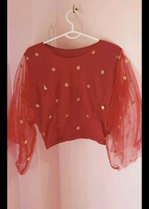 Red Crop Top