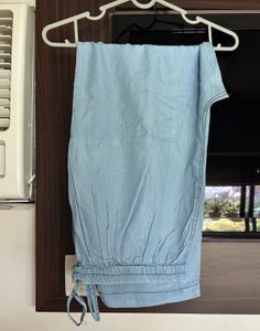Airport Look Light Blue Denim Co-ord Set