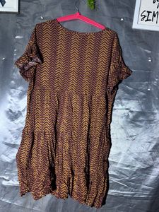 Boho Chevron Print Mini Dress