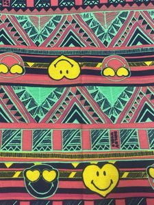 UNUSED Mini Skirt - Funky Smiley Graphic