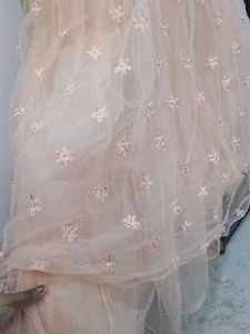 NEW Elegant Peach Lace Embellished gown