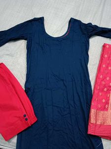 Embroidered Kurta Set with Dupatta