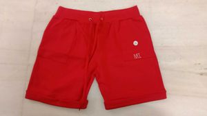 Red cotton daily wear shorts