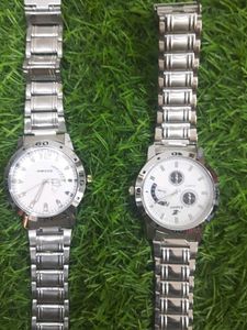 Silver Metal Band Wristwatches