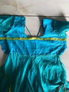 Elegant Teal Dupatta with Mirror Work