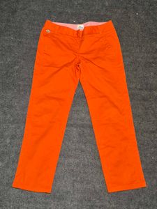 Lacoste Statement Orange Chino Trousers / Pants (S