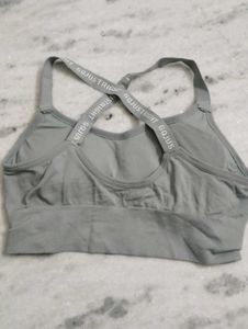 Comfortable Grey Sports Bra