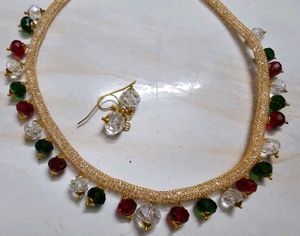 Gold-Tone Necklace and Earring Set
