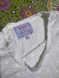White Broderie Anglaise Crop Top