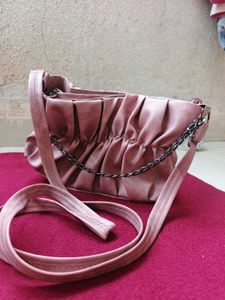 Stylish Ruched Chain Clutch Bag