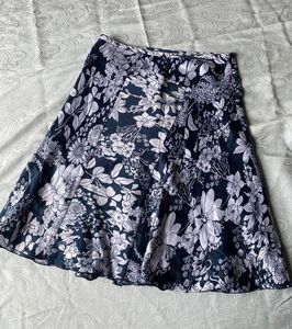 Floral Print A-Line Skirt