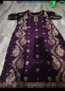 Embroidered slik Kurta Set with Dupatta