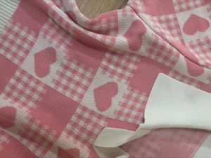 Cute Pink &amp; White Plaid Heart Top
