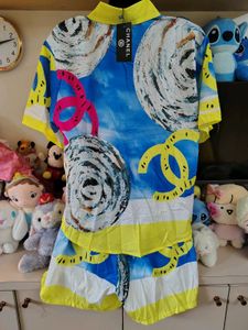 Stylish Printed Shirt and Shorts Set