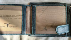 Unused Blue Pure Leather Men's Wallet