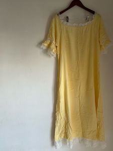 Yellow Lace Nightgown-XL size