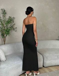 Elegant Black Bodycon Maxi Dress