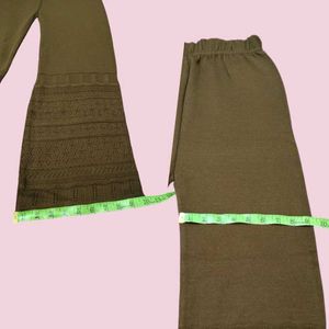 Brown Knit Wide Leg Pants 🆕 NWOT 🫶