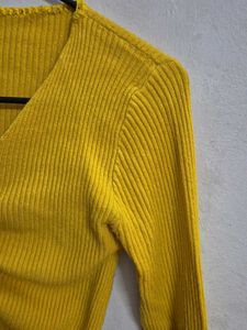 Yellow Knit Top