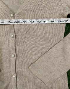 Elegant Pearl Embellished Cardigan
