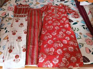 Selling Red Printed Kurta