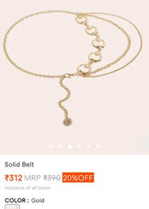 Savana Gold Moon and Star Chain Belt