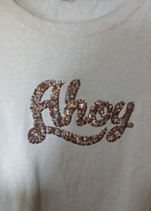 Old Navy 'Ahoy' Sequin Sweater - L Size