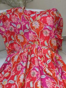 Multicolored Pink Kurti With Sequence Work