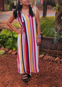 Ginger Brand Striped Multicolor Maxi Dress