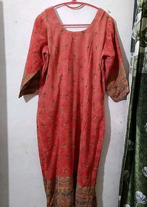 orange kurta set