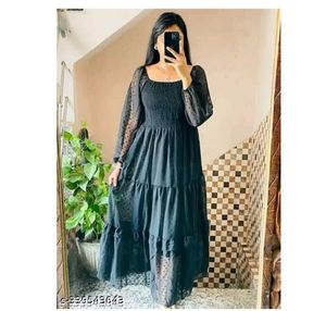 🖤 BLACK Chiffon Dress