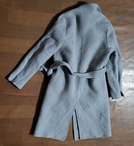 Chic Grey Belted Trench Coat
