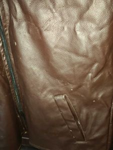 Men's Brown Faux Leather Jacket