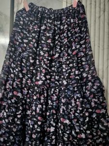 Bohemian Floral Tiered Maxi Skirt
