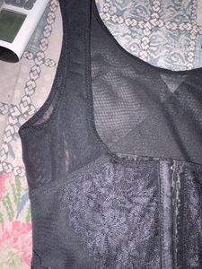 Black Lace Trimmed Shapewear Tank