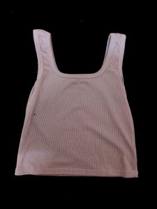 Lavender Ribbed Button-Up Crop Top