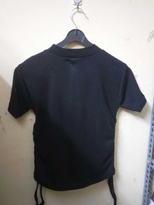 Solid Black Fitted Top
