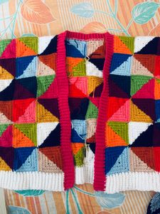 Crochet Multicoloured Jacket